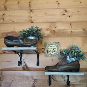 Bernardo Siena Woven Leather Block Heel Loafers Dress Shoes Italy Designer Sz 7M